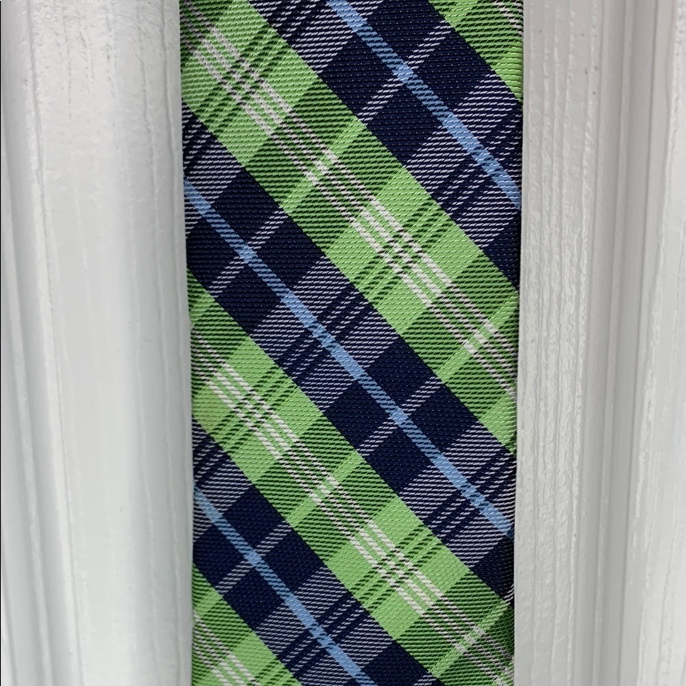 Chaps Green and Blue Plaid Boy’s Neck Tie Classic Accessories - Picture 4 of 9